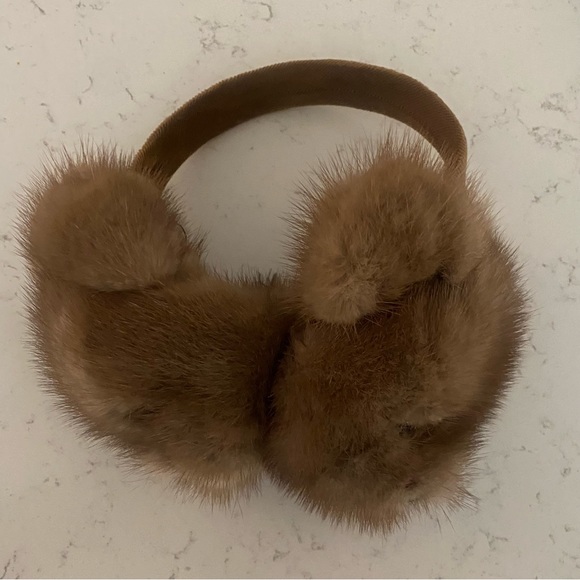 Accessories Genuine Mink Childrens Teddy Bear Face Ear Muffs Poshmark